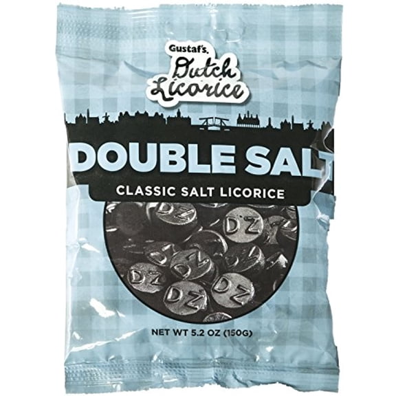 Gustafs Dutch Licorice Double Salt, 62.4 Ounce (Pack Of 12)