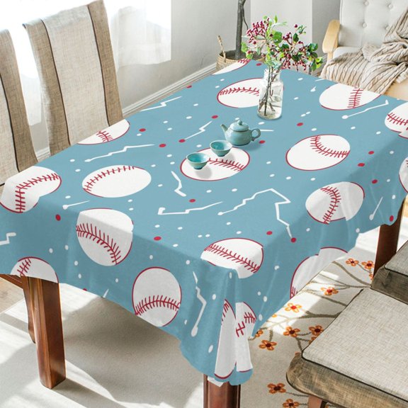 BZSMCE Square Tablecloth Baseball Blitz Pattern Tableclothes