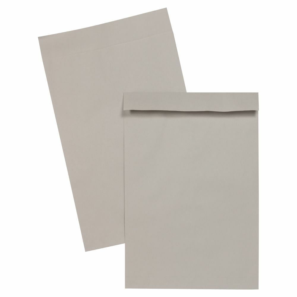 JAM Paper 15 x 22 Open End Catalog Premium Envelopes, Grey Kraft, 500 per Pack
