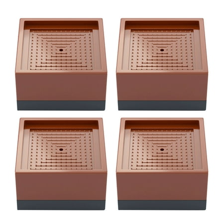 

General Furniture Square Heightening Pad 4PCS Stackable Heavy Duty Riser Sofa Foot Pad Antislip for Refrigerator New