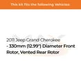 thumbnail image 3 of Max Advanced Brakes - Brake Kit for 2011 Jeep Grand Cherokee w/ 12.99" Dia Front Rotor, Vented Rear Rotor Front and Rear Replacement Drilled Slotted Black Coated Disc Brake Rotors & Ceramic Brake Pads, 3 of 10