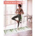 thumbnail image 2 of Green Eucalyptus Leaves Yoga Towel for Hot Yoga Non Slip, Weeping Spring Botanical Summer Yoga Mat Towel Absorbent Yoga Sweat Towels Microfiber Hot Yoga Blanket for Bikram Pilates 26"x74", 2 of 7