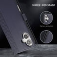 thumbnail image 3 of Allytechgroup for iPhone 16 Plus Wallet Case, Stylish Phone Case with Card Slots RFID Blocking Flip Stand PU Leather Shockproof Convenient Hand Wrist Case Cover for iPhone 16 Plus, Blue, 3 of 9