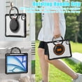thumbnail image 6 of XYX For iPad Air 11 inch Case (2025 M3/2024 M2), 360 Rotating Hand Grip, Shoulder Strap, Heavy Duty Drop Protection, Transparent, 6 of 7