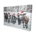 thumbnail image 1 of Curious christmas cows - 24"x36" canvas - Print on demand, 1 of 5