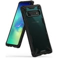 thumbnail image 1 of Ringke Fusion-X Case Compatible with Samsung Galaxy S10, Transparent Hard Back Shockproof Advanced Bumper Cover - Carbonfiber Black, 1 of 7