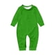 thumbnail image 2 of Pijamas familiares a juego de moda navideña de color liso, estilo europeo, para padres e hijos, monos de poliéster para bebés., 2 of 3