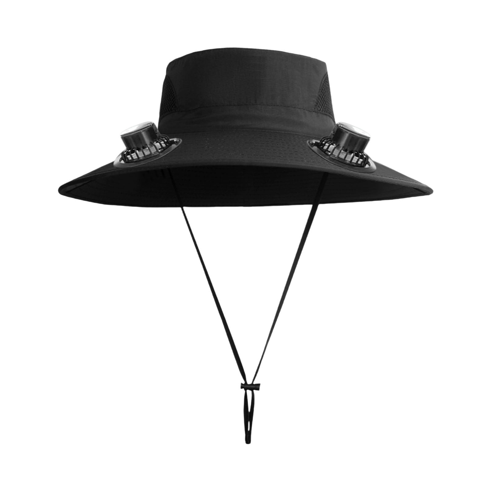 Solar Powered Fan Hat - Mens Sun Fishing Hat with Fan Built