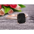 thumbnail image 5 of Cushion Cut 1.25 Carat Black Diamond Moissanite Engagement Ring Wedding Ring Promise Ring 10k Rose Gold Solitaire Anniversary Ring, 5 of 6
