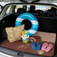 thumbnail image 2 of Xixirimido Universal Car Trunk Mat, All Weather Trunk Protection Cargo Liner Stylish Auto Interior Accessories Durable Cargo Mat 29" x 39", Poodle Leather Heart Paw, 2 of 7