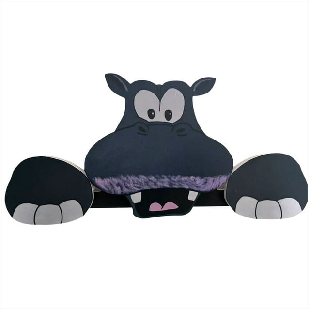 Cerca con Cabeza de Animal de Hipopótamo, Decoración Artística para el Patio, Decoración para Valla Al Aire Libre