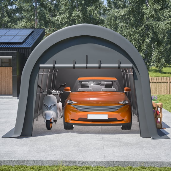 Bullenfity 20x12 ft Heavy Duty Carport Canopy, Outdoor Shelter for Cars Trucks Boats, Galvanized Steel Frame