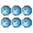 thumbnail image 2 of Balery 6 Pcs Butterflies And Waterlily In Waterleather Coasters Set, Drink Table Cup Coasters For Living Room Kitchen Coffee Decor, 2 of 9