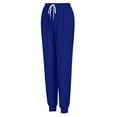 thumbnail image 4 of WTOBBY Women's Half-Zip High Neck Short Sleeve Scrubs Set, Loose Fit with Pockets, Solid Color Nursing Uniform, Medical Workwear for Caregivers,Royal Blue L, 4 of 7