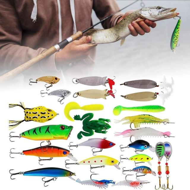 Calendario De Adviento Con Señuelos De Pesca, Cucharas Y Aparejos De Pesca Para Maridos, Padres Y Adultos