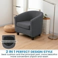 thumbnail image 2 of SIELUNO Club Chair Slipcover,2 Pcs Stretch Armchair Cover Tub Chair Cover Furniture Protector Removable Arm Chair Cover for Bar Counter Home Décor, 2 of 7