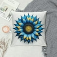 thumbnail image 2 of COMIO Teal Sunflower Home Decor | Throw Pillows | Pillowcase Cover | Pillow Insert | Spring Summer Fall Winter Decoration | Reusable Interchangeable Bedroom Living Room Accents |, 2 of 5