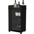 thumbnail image 3 of Bar Cart In Black - 2 Holder, Extra Shelving Options, And Mobile Engineered Wood Holder Shelf, Storage Optimization Choices, 3 of 3