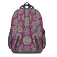 thumbnail image 3 of Paisley and Floral Purple Pattern Cute School Backpack Bag with Padded Back and Adjustable Shoulder Straps 16.9 X 12.6 X 5.9 Inches, 3 of 5