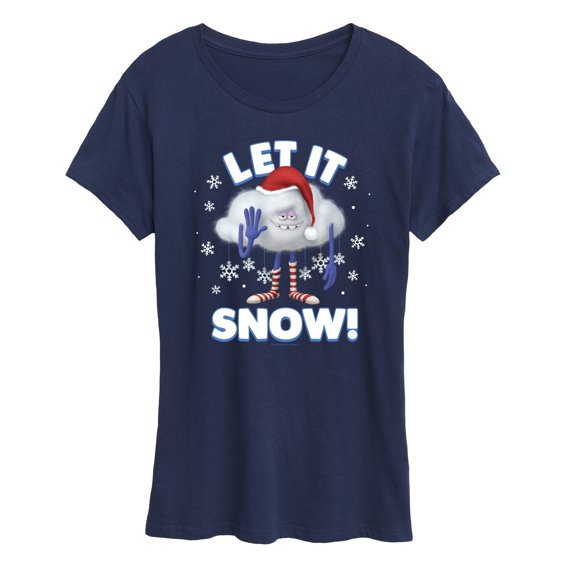 Trolls Movie - Christmas - Let It Snow - Cloud Guy - Women's Short Sleeve Graphic T-Shirt