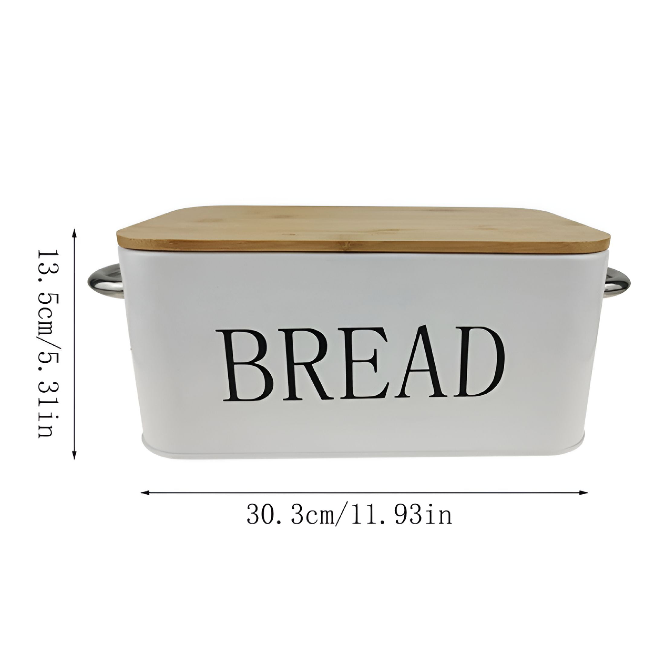 ACDANC 2026 New Bread Box,Modern Iron Bread Box,High Capacity Breadbox with Bamboo Cutting Board Lid,Bread Storage Container for Kitchen Counter,Vintage Kitchen Decor
