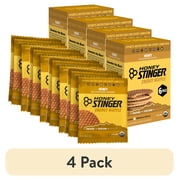 (4 pack) Honey Stinger Organic Energy Waffle Snack, Honey, 1.06 oz, 6 Count Box