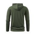thumbnail image 4 of Mens Cotton Blend Hoodies with Front Pocket Pullover Long Sleeve Sweatshirts Lightweight Solid Color Breathable Athletic Workout Hooded Tops, 4 of 4