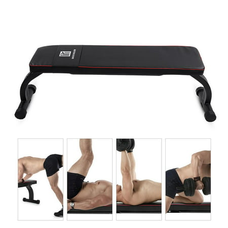Foldable Fitness Bench Hilitand Home Gym Fitness Flat Bench Foldable Legs for Dumbbell Weight Lifting Exercise