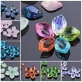 thumbnail image 2 of U8MO 10pcs 13x9mm Flora Petal Shape Lampwork Crystal Glass Loose Pendants Beads-22# Jade White, 2 of 7
