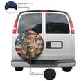 thumbnail image 4 of KAKALAD American Flag Deer 01 Spare Tire Cover Universal Car Vehicle Tools For Rv SUV Truck Camper Travel Trailer Accessories Buckle 17” Inch, 4 of 6