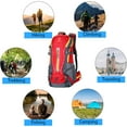 thumbnail image 4 of FLAMEHORSE Sac à Dos de Randonnée Extérieur Grande Capacité Rouge avec Multiples Poches et Sangles de Compression pour Camping, Voyage et Escalade, 4 of 6