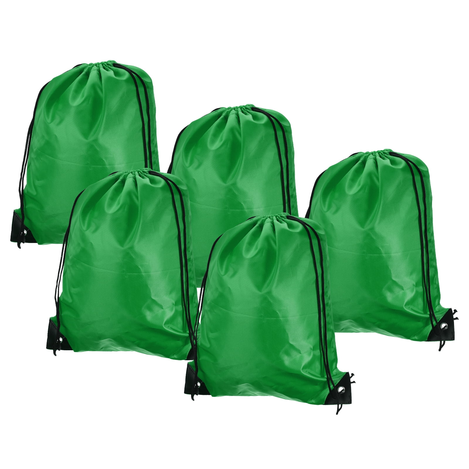 PATIKIL 5er Set Nylon-Turnbeutel – 42 X 34 Cm, Mit Kordelzug, Gelb, Für Sport, Reisen & Aufbewahrung