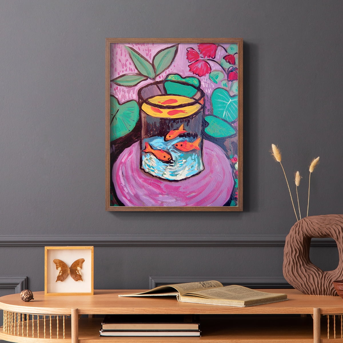 Matisse CXCVIII Framed Print in Brown Solid Wood 16 x 20 Framed Print