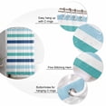 thumbnail image 6 of Shower Curtain Waterproof for Bathroom 72x72 Inch, Teal Blue Green Stripes Bath Curtain for Bath Stalls and Tub White Classic Striped Decorative Shower Curtains with Hooks, 6 of 8