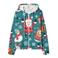 thumbnail image 3 of WXLWZYWL Oversized Hoodie for Women Zip Up Christmas Bell Y2K Fleece Long Sleeve Jacket Coat Xmas Sweatshrits, 3 of 4