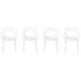 thumbnail image 6 of Mid-Century Modern Style Stackable Plastic Molded Arm Chair with Entangled Open Back, 6 of 7