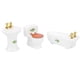 thumbnail image 4 of Juego de baño en miniatura para casa de muñecas, simulación de bañera de cerámica, lavabo, kit de lavabo, trébol de cuatro hojas, 1/24, 4 of 5