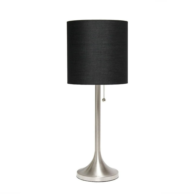 Simple Designs Tapered Table Lamp with Fabric Drum Shade