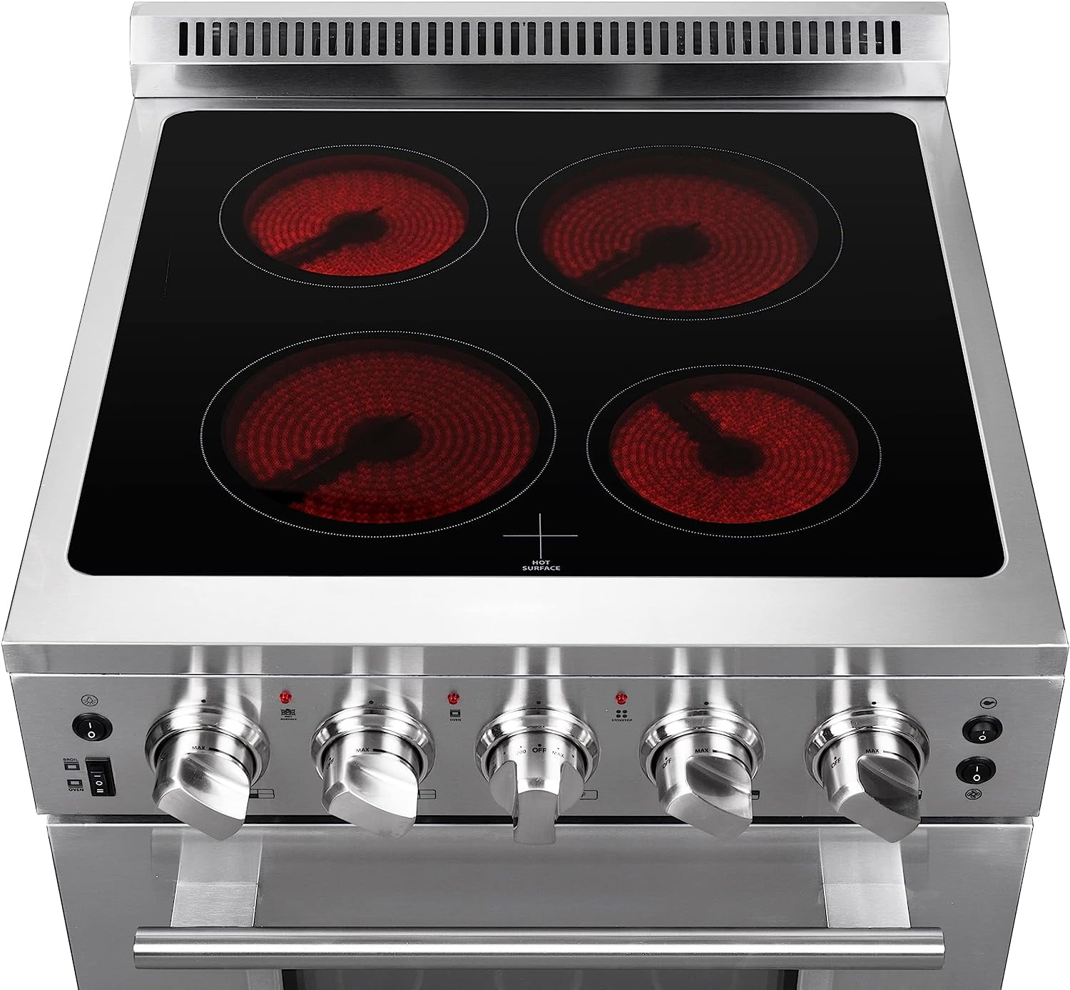 Forno Loiano 24 Inch Freestanding Electric Range Stainless Steel with Storage Drawer