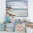 thumbnail image 3 of Designart 'Beach Is Covered With Ice' Nautical & Coastal Framed Art Print, 3 of 4