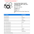 thumbnail image 2 of Front Disc Brake Caliper Seal Kit - Compatible with 2005 - 2007, 2012 - 2017 Ford Focus 2006 2013 2014 2015 2016, 2 of 2
