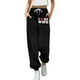thumbnail image 1 of Pantalones de chándal anchos y rectos con forro polar para mujer - Pantalones de yoga de cintura alta con bolsillos para hacer ejercicio/uso informal (S-XXL), 1 of 4