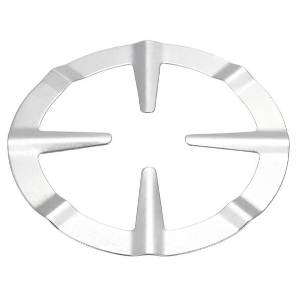 Fundición Hierro Gas Estufa Cocina Soporte Reductor Soporte Estante Soporte Estante Soporte para Mocha Cafetera Plateado Tono, Paquete de 2