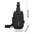 thumbnail image 4 of Naxoaeo Anti-Theft Crossbody Bag, Sling Bag for Men Women, PU Leather Chest Shoulder Bag with Password Lock, Water-Resistant Everyday Bag for Phone Wallet, Travel, Commute, Adjustable Strap, 4 of 7
