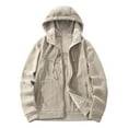 thumbnail image 4 of Xzbqbs Hoodies for Men Full Zip Up Fleece Warm Hoodie Pullover Casual Lightweight Drawstring Fall Winter Sweatshirts with Pocket, 4 of 9