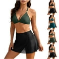 thumbnail image 7 of Fmbrln Bikini Sets for Women 3 Piece Swimsuits with Cover Up Skirt Vacation Beach Bathing Suits, 7 of 7