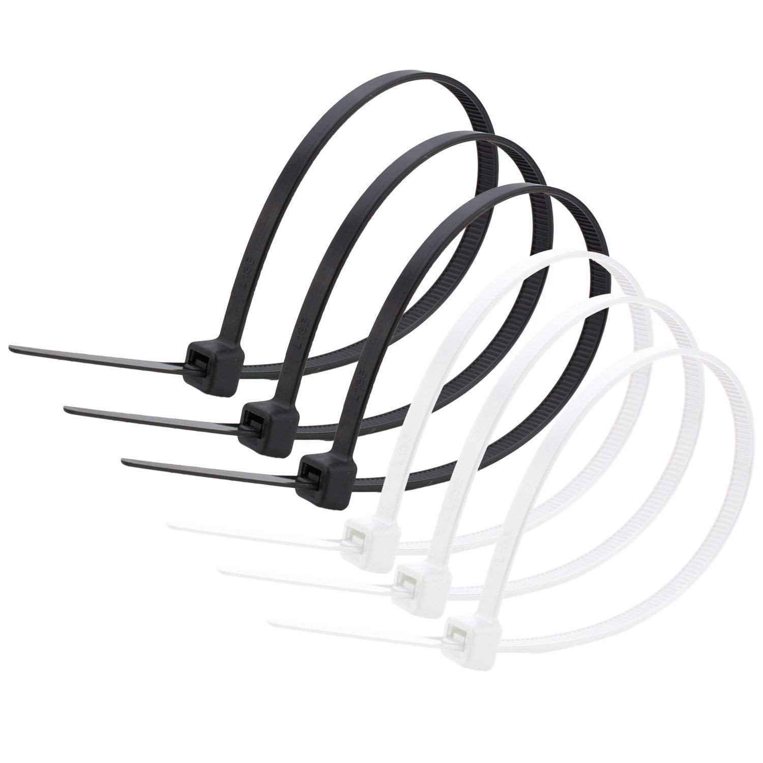 Cable Zip Ties Reusable Adjustable Nylon 100 6-inch Natural Double Loop Tie 
