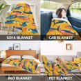 thumbnail image 2 of Yayeee Throw Blanket for Couch Soft Warm 50" x 60" Sofa Chair Bed Decoration, Yellow Sardines Pattern, 2 of 7
