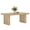 Light Brown, variant on Fnova 63'' Farmhouse Dining Table for 6 People, Fluted Line Extendable Dinner Table, for Dining Room, Living Room & Kitchen