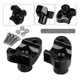 thumbnail image 1 of Black 1In Handlebar 1 1/2In Risers for Harley Dyna Softail Sportster XL 883 1200, 1 of 5